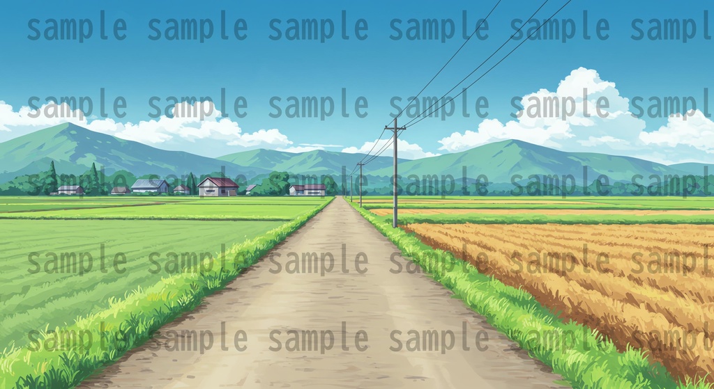 【155枚】日本の田舎の風景 背景イラスト【著作権フリー素材】風景画像