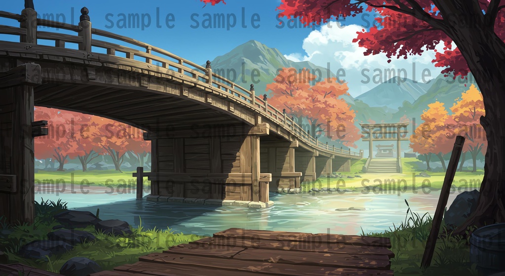 【155枚】日本の田舎の風景 背景イラスト【著作権フリー素材】風景画像