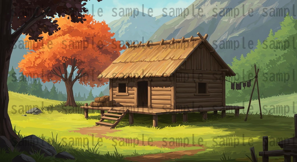 【155枚】日本の田舎の風景 背景イラスト【著作権フリー素材】風景画像