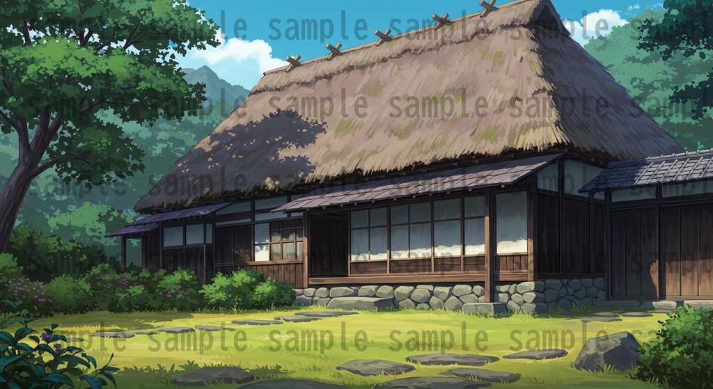 【155枚】日本の田舎の風景 背景イラスト【著作権フリー素材】風景画像