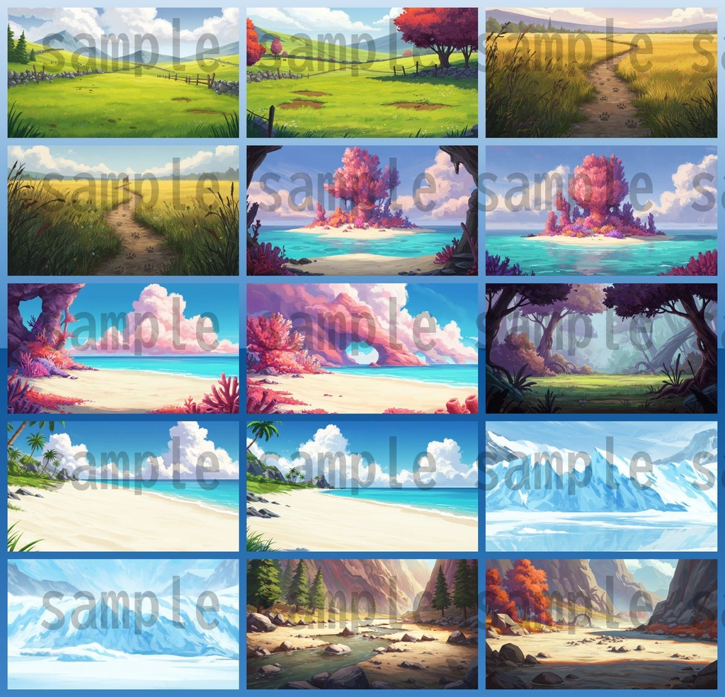 【139種/246枚】ファンタジー風景 背景イラスト【著作権フリー素材】TRPG・動画/画像素材