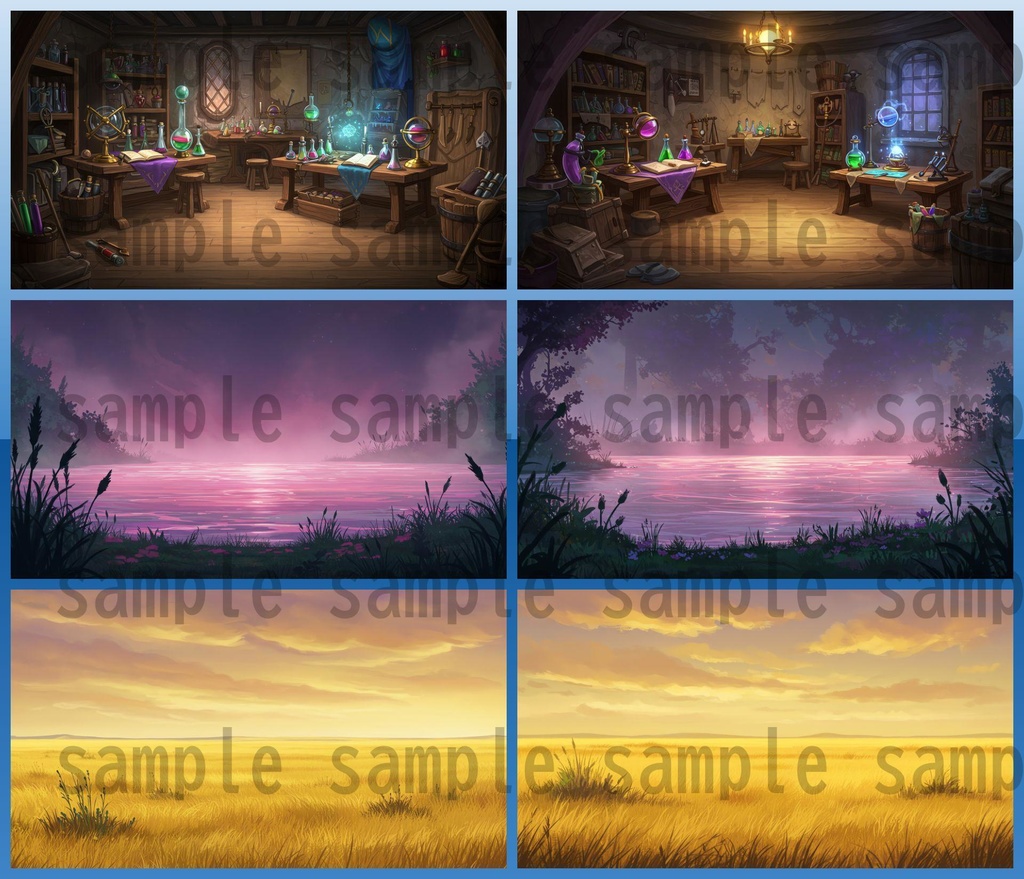 【139種/246枚】ファンタジー風景 背景イラスト【著作権フリー素材】TRPG・動画/画像素材