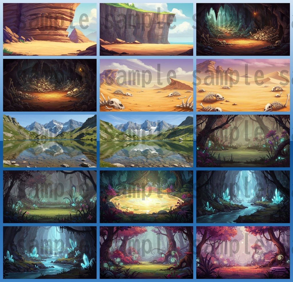 【139種/246枚】ファンタジー風景 背景イラスト【著作権フリー素材】TRPG・動画/画像素材