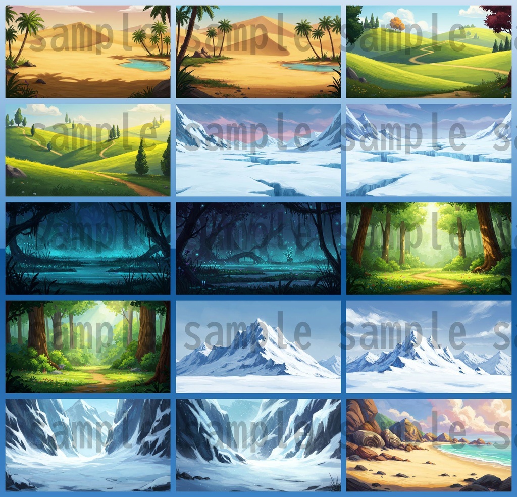 【139種/246枚】ファンタジー風景 背景イラスト【著作権フリー素材】TRPG・動画/画像素材