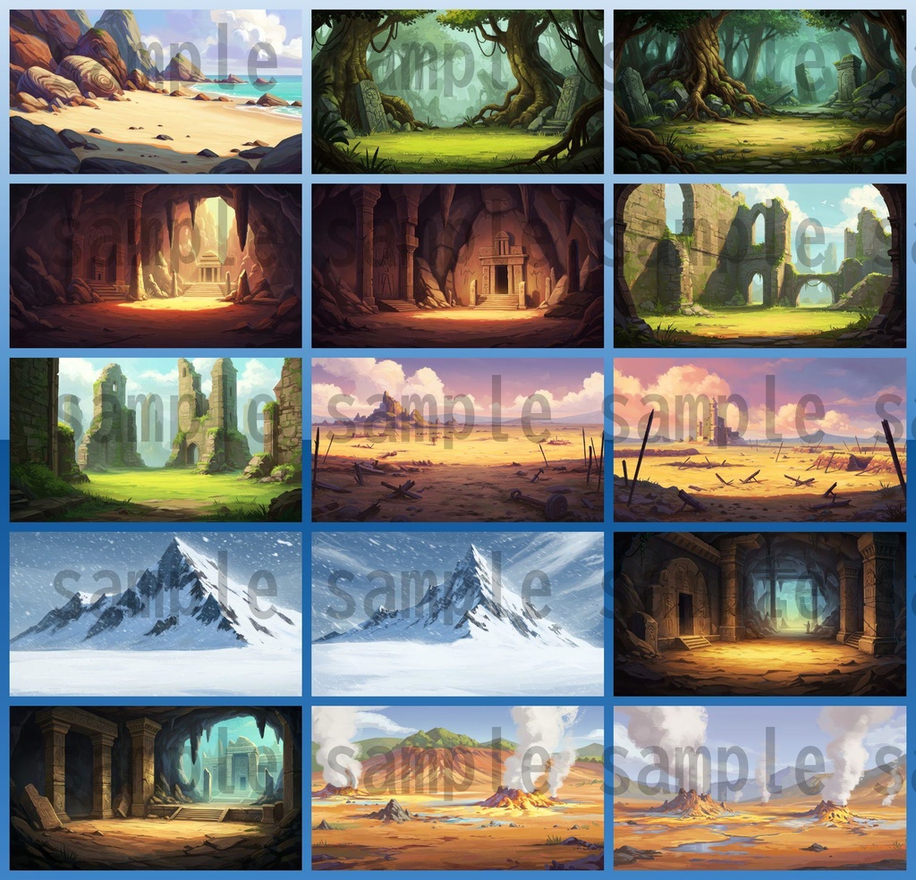 【139種/246枚】ファンタジー風景 背景イラスト【著作権フリー素材】TRPG・動画/画像素材