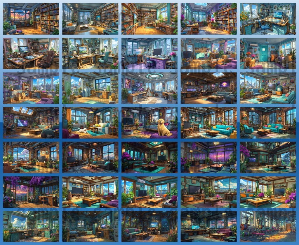 【700枚】色んな室内・部屋の背景イラスト【著作権フリー素材】