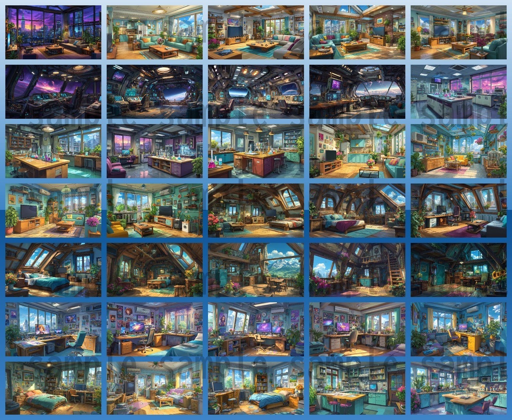 【700枚】色んな室内・部屋の背景イラスト【著作権フリー素材】