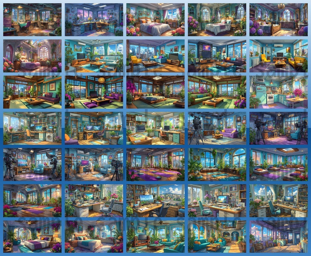 【700枚】色んな室内・部屋の背景イラスト【著作権フリー素材】