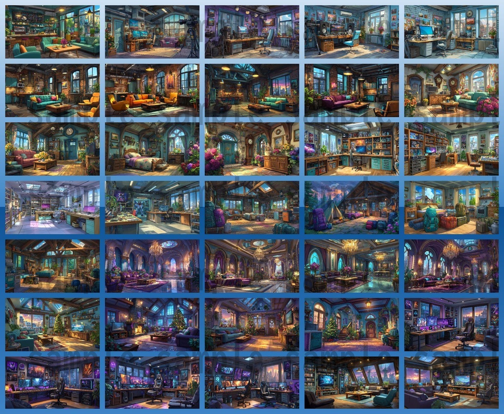 【700枚】色んな室内・部屋の背景イラスト【著作権フリー素材】