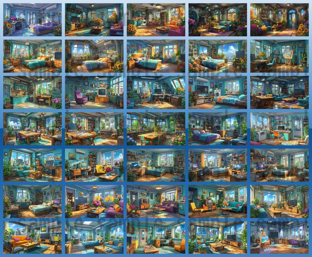 【700枚】色んな室内・部屋の背景イラスト【著作権フリー素材】