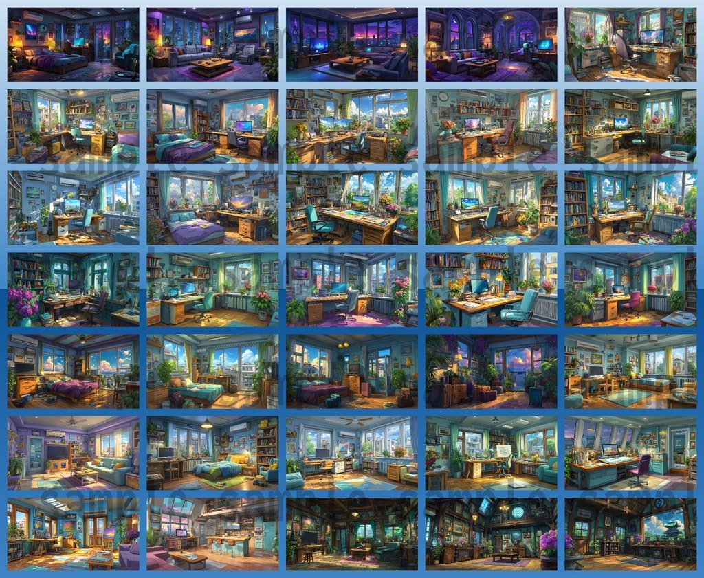 【700枚】色んな室内・部屋の背景イラスト【著作権フリー素材】