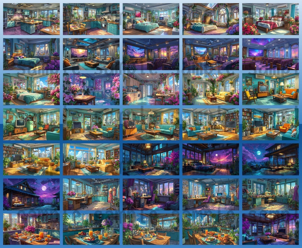 【700枚】色んな室内・部屋の背景イラスト【著作権フリー素材】