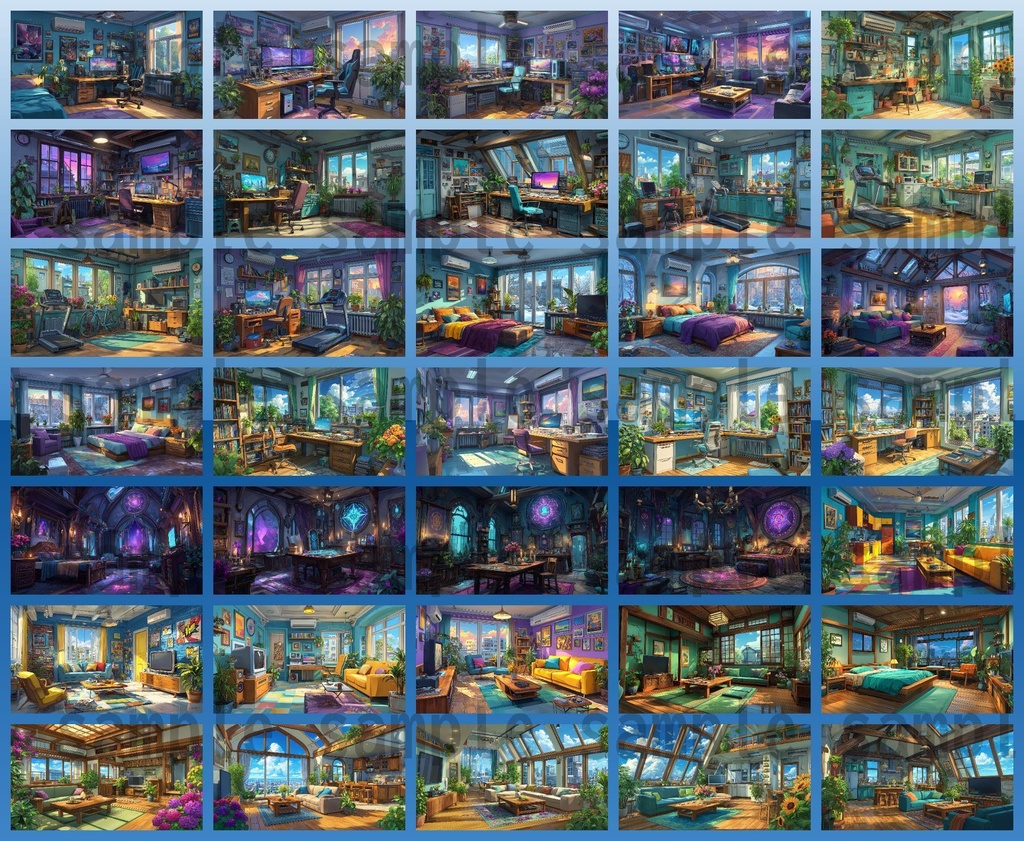 【700枚】色んな室内・部屋の背景イラスト【著作権フリー素材】