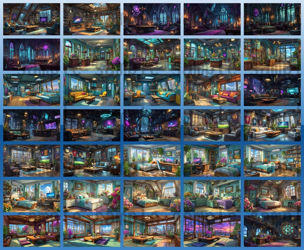 【700枚】色んな室内・部屋の背景イラスト【著作権フリー素材】