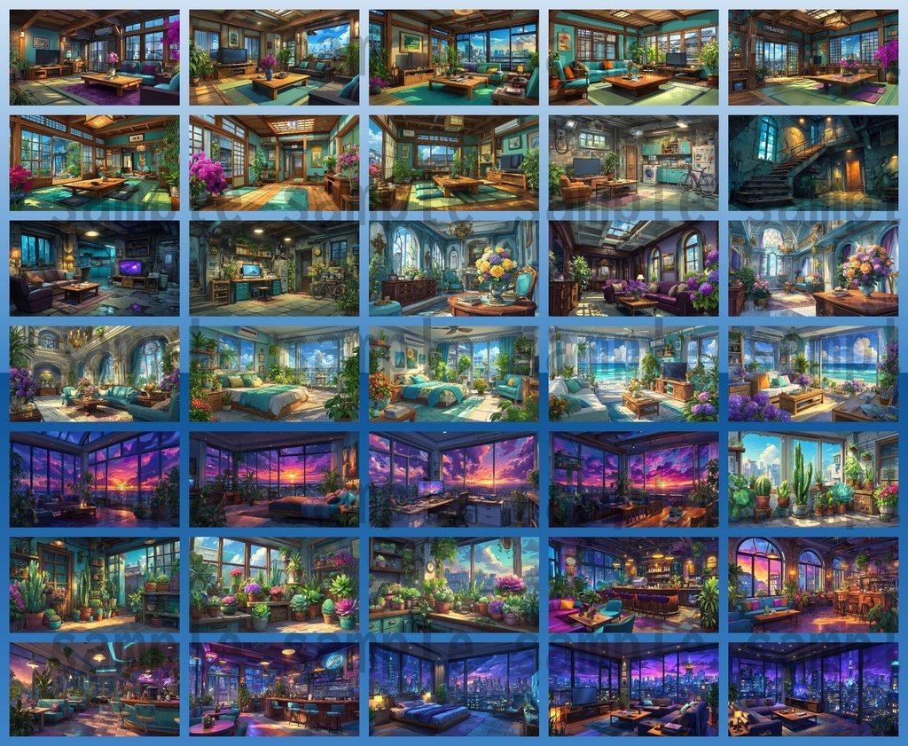 【700枚】色んな室内・部屋の背景イラスト【著作権フリー素材】