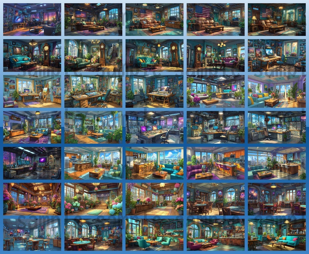 【700枚】色んな室内・部屋の背景イラスト【著作権フリー素材】