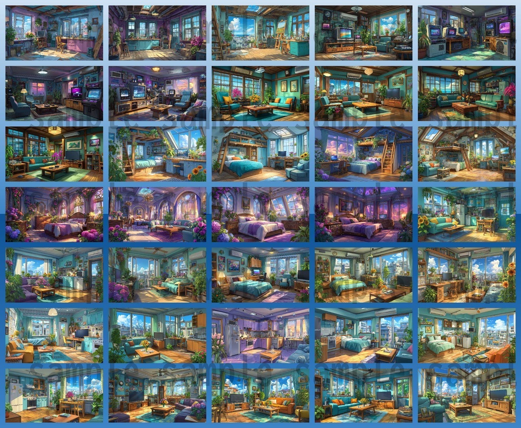 【700枚】色んな室内・部屋の背景イラスト【著作権フリー素材】