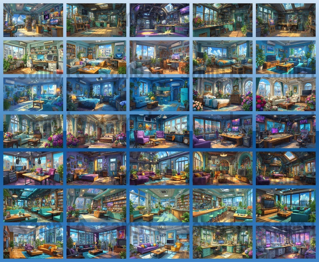 【700枚】色んな室内・部屋の背景イラスト【著作権フリー素材】