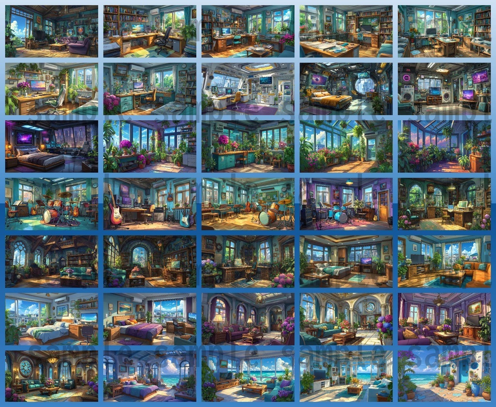 【700枚】色んな室内・部屋の背景イラスト【著作権フリー素材】