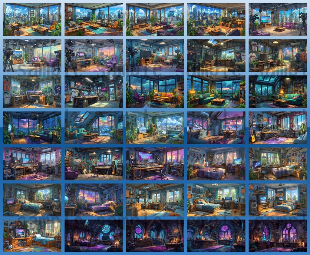 【700枚】色んな室内・部屋の背景イラスト【著作権フリー素材】