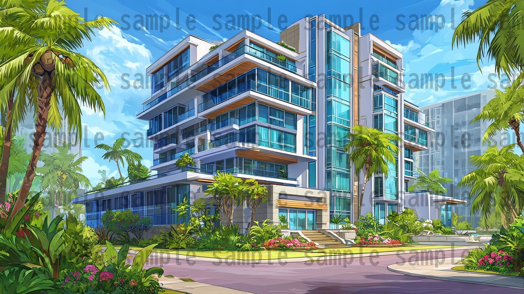 【194枚】リゾート地の風景 背景イラスト【著作権フリー素材】動画・TRPG背景画像