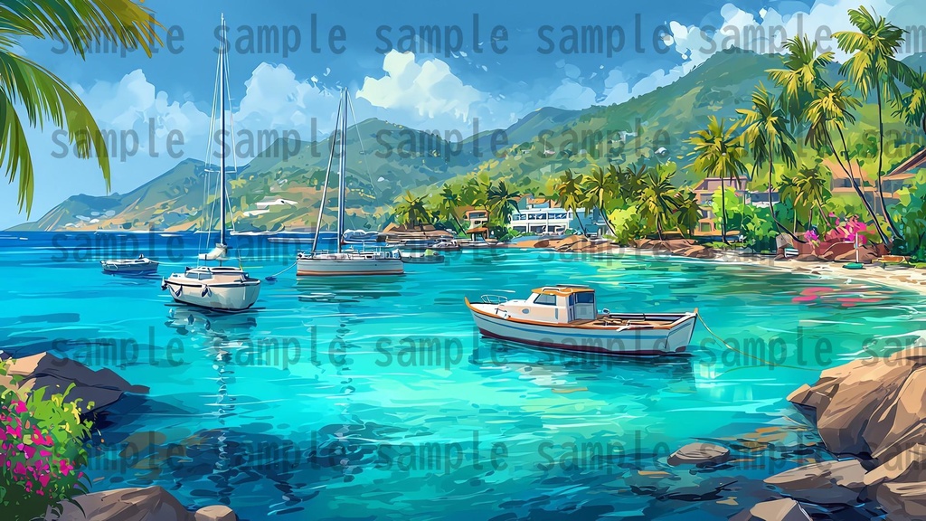 【194枚】リゾート地の風景 背景イラスト【著作権フリー素材】動画・TRPG背景画像