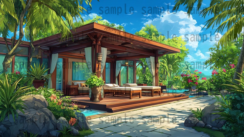 【194枚】リゾート地の風景 背景イラスト【著作権フリー素材】動画・TRPG背景画像