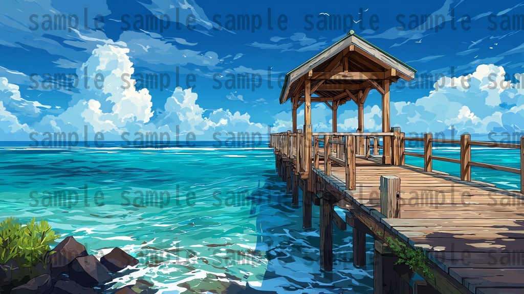 【194枚】リゾート地の風景 背景イラスト【著作権フリー素材】動画・TRPG背景画像