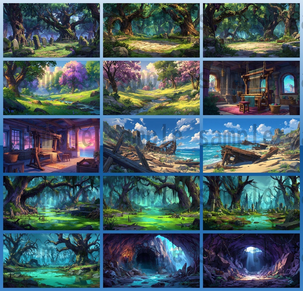 【164枚】古代ギリシャ神話RPG 背景イラスト【著作権フリー素材】