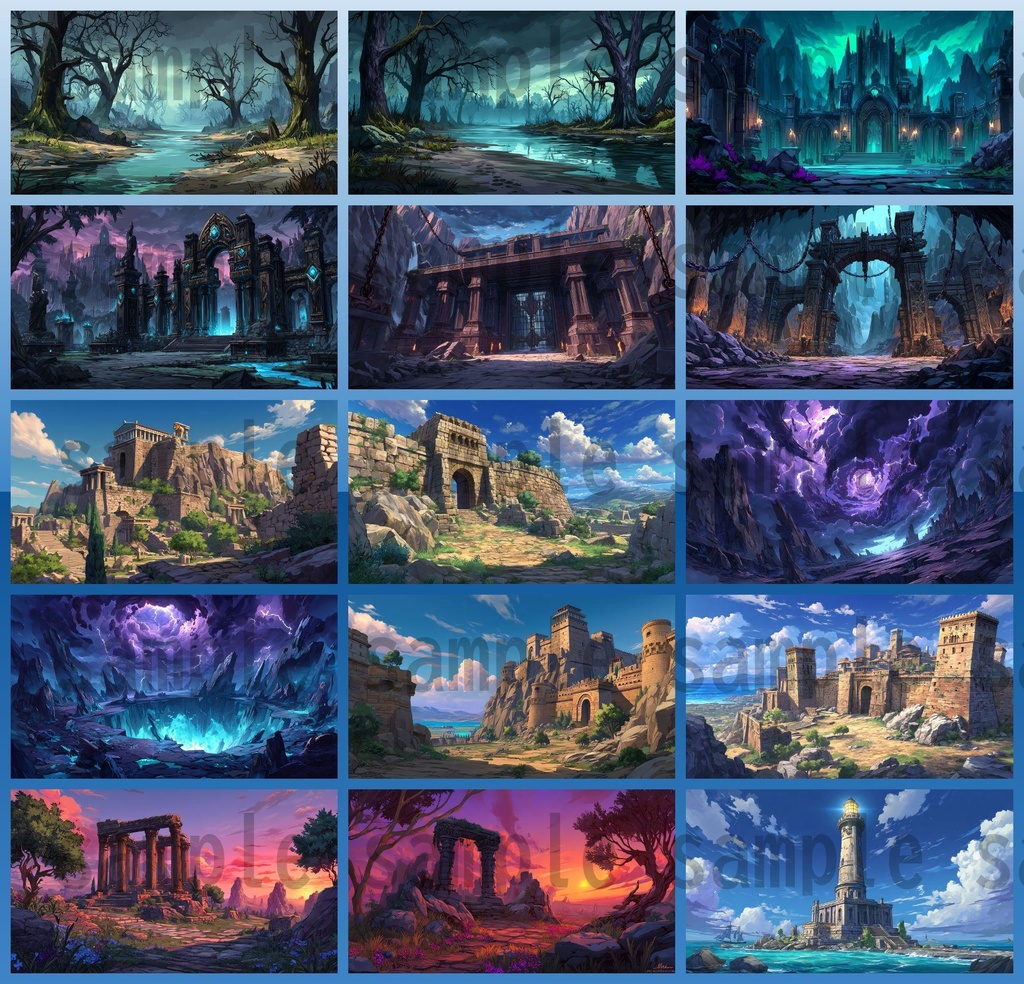 【164枚】古代ギリシャ神話RPG 背景イラスト【著作権フリー素材】