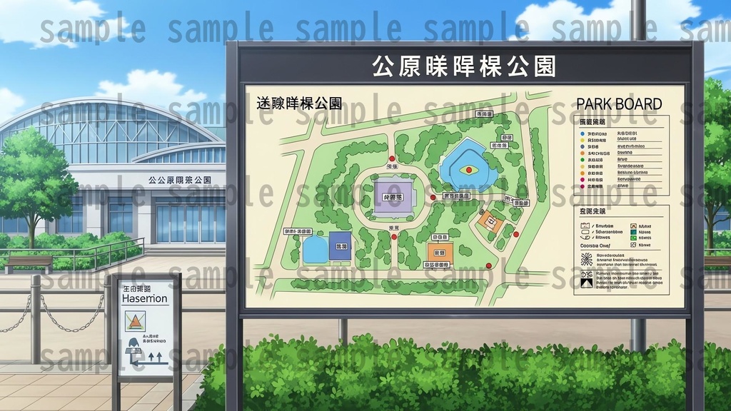 【161枚】公園の風景 背景イラスト【著作権フリー素材/ゲーム・動画背景素材】