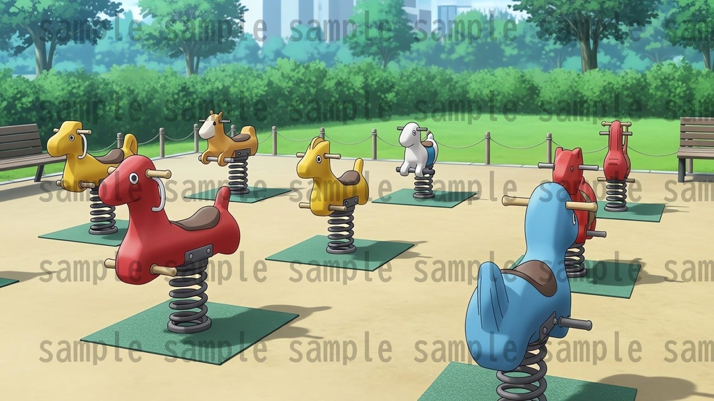 【161枚】公園の風景 背景イラスト【著作権フリー素材/ゲーム・動画背景素材】