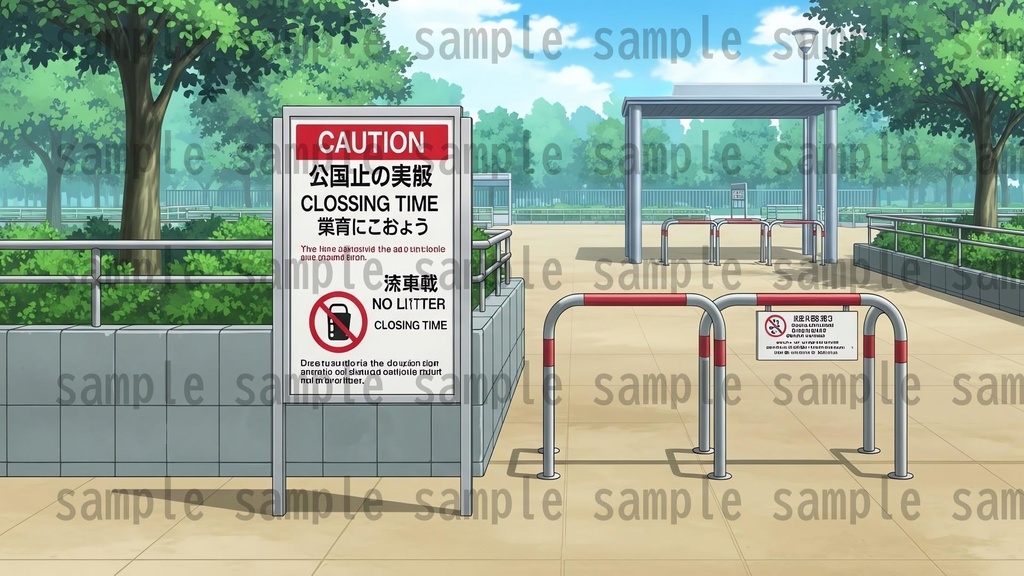 【161枚】公園の風景 背景イラスト【著作権フリー素材/ゲーム・動画背景素材】