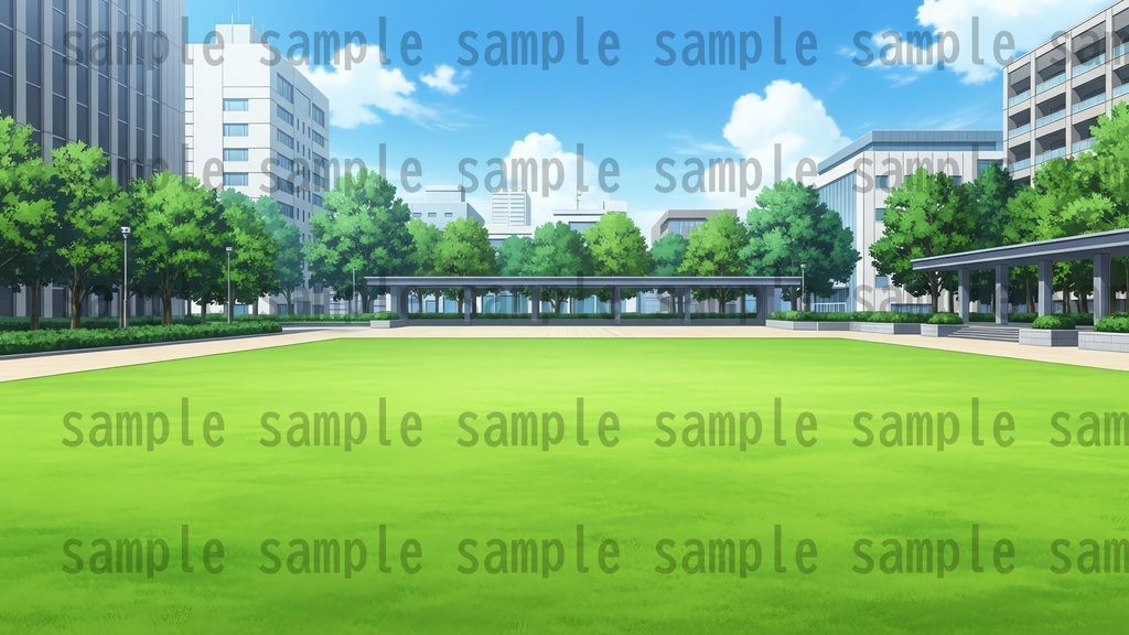 【161枚】公園の風景 背景イラスト【著作権フリー素材/ゲーム・動画背景素材】