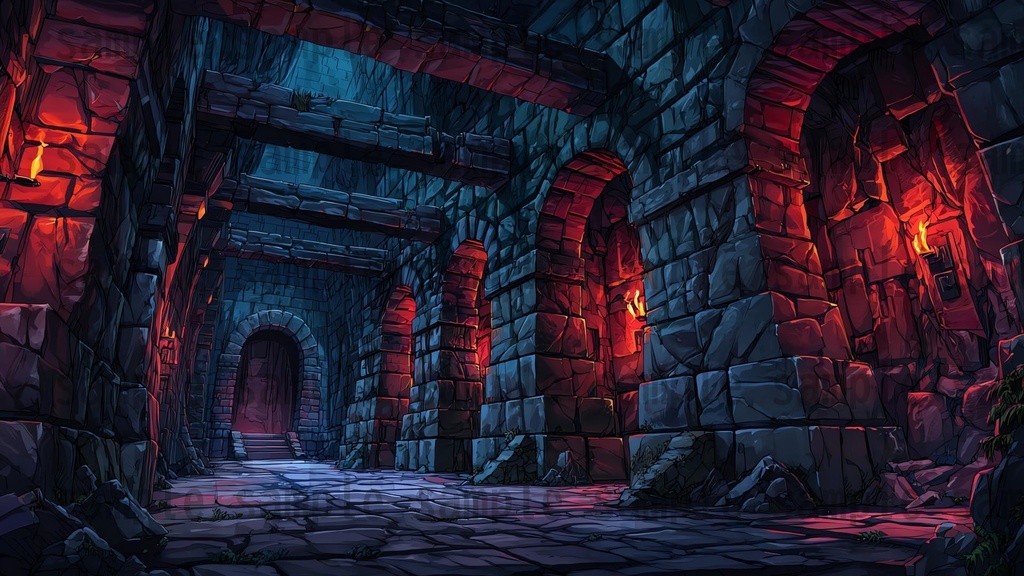 【234枚】ダンジョン・洞窟の風景 背景イラスト【著作権フリー素材/ファンタジー洞窟内画像】