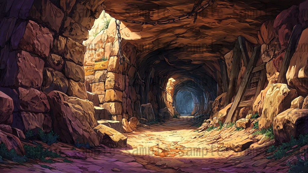 【234枚】ダンジョン・洞窟の風景 背景イラスト【著作権フリー素材/ファンタジー洞窟内画像】