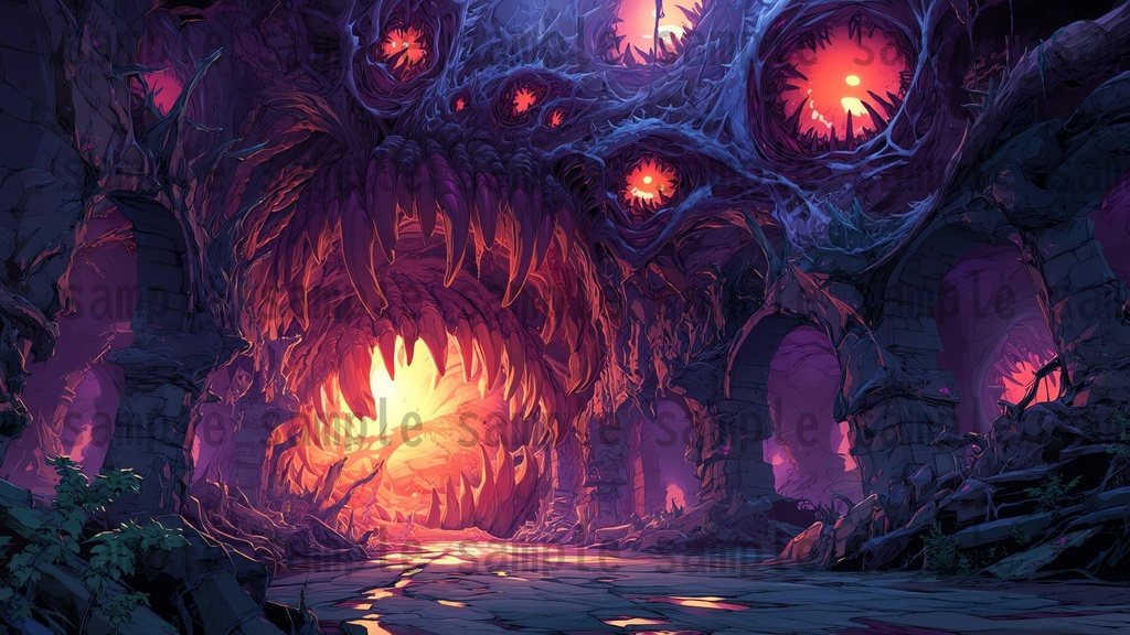 【234枚】ダンジョン・洞窟の風景 背景イラスト【著作権フリー素材/ファンタジー洞窟内画像】