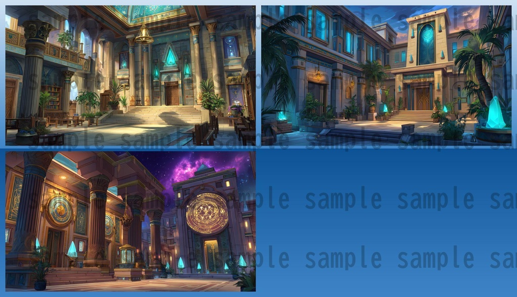 【288枚】古代エジプト ファンタジー背景イラスト【著作権フリー素材】