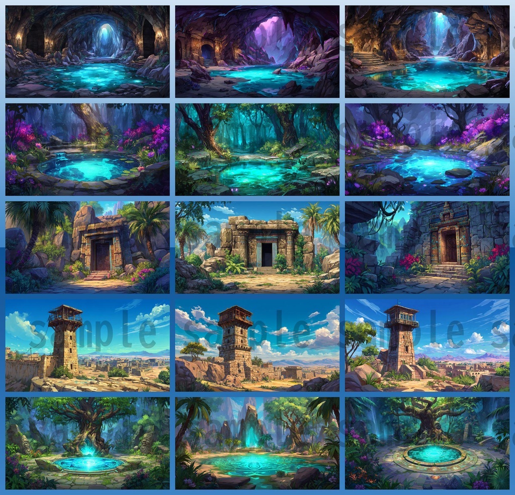 【288枚】古代エジプト ファンタジー背景イラスト【著作権フリー素材】