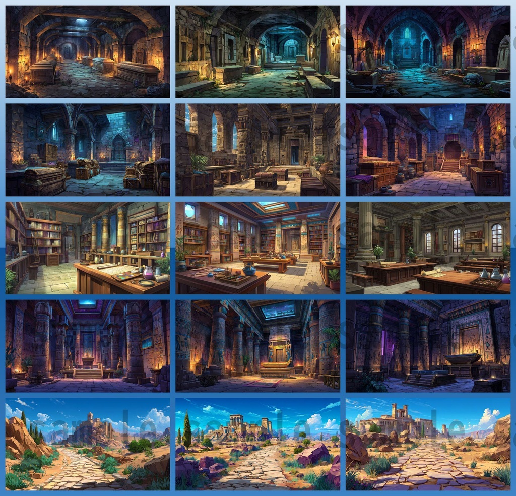 【288枚】古代エジプト ファンタジー背景イラスト【著作権フリー素材】