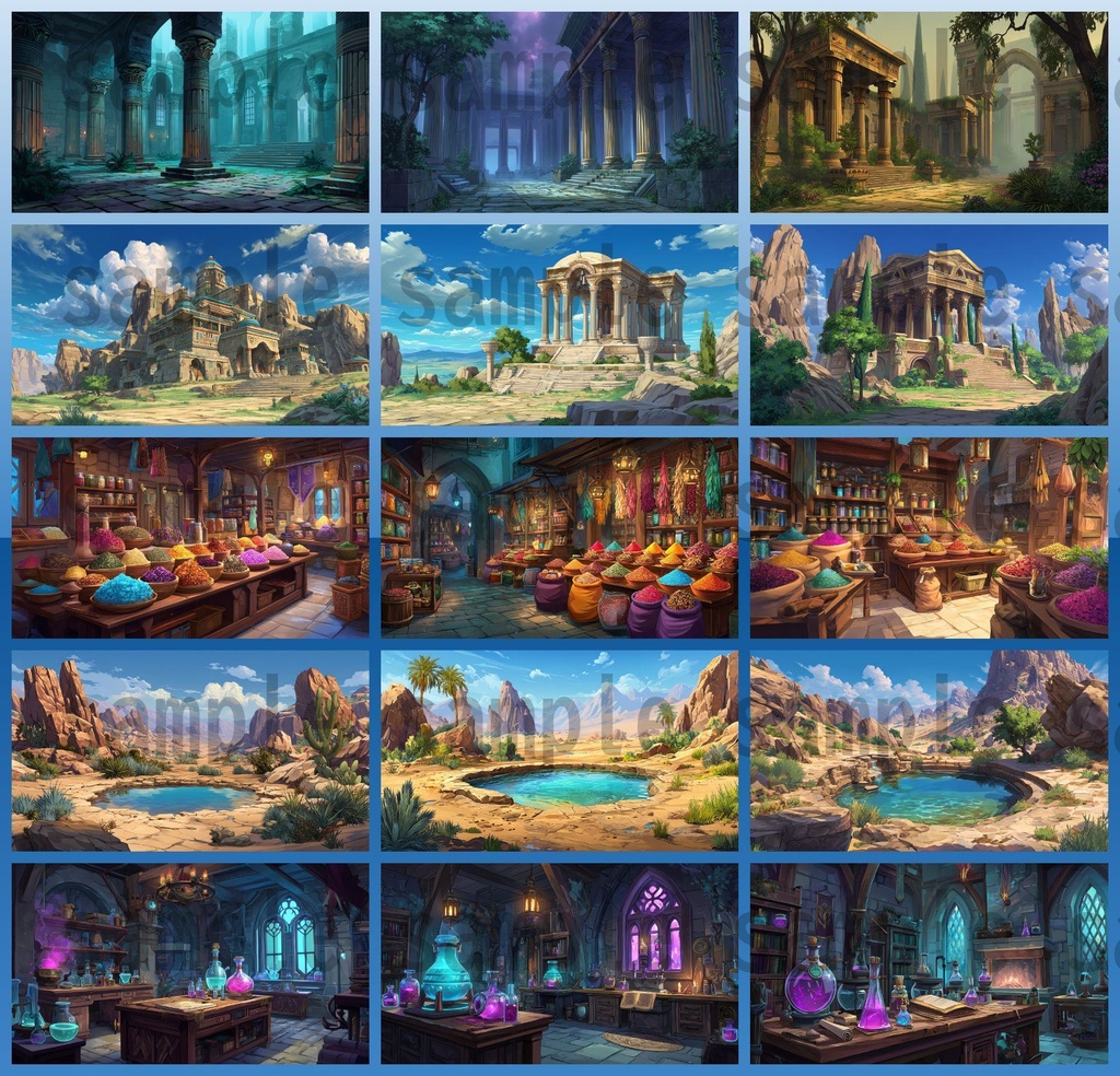 【288枚】古代エジプト ファンタジー背景イラスト【著作権フリー素材】