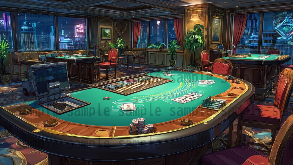 【126枚】カジノ 背景イラスト【著作権フリー素材】ポーカー・バカラ・スロット・ホテル等