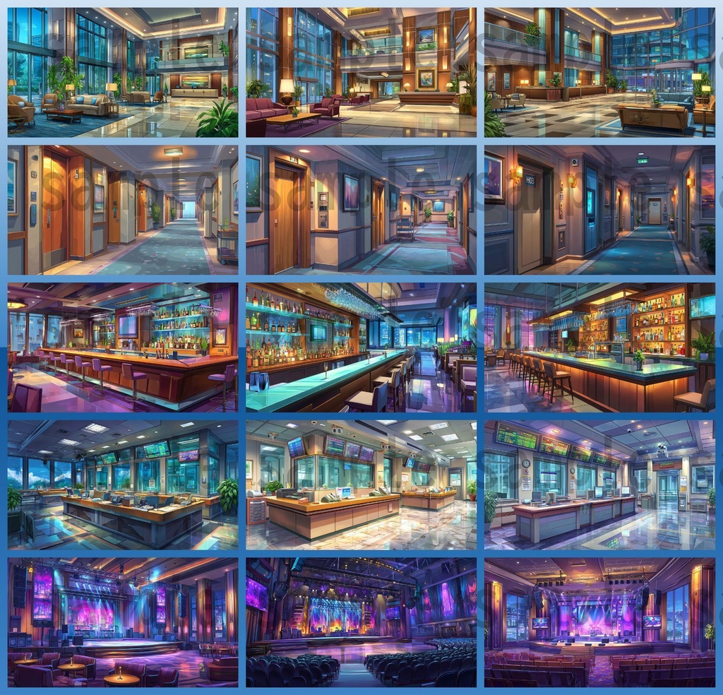 【126枚】カジノ 背景イラスト【著作権フリー素材】ポーカー・バカラ・スロット・ホテル等