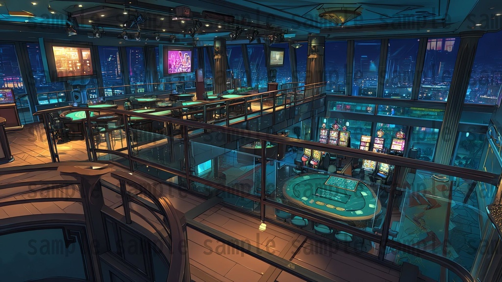 【126枚】カジノ 背景イラスト【著作権フリー素材】ポーカー・バカラ・スロット・ホテル等