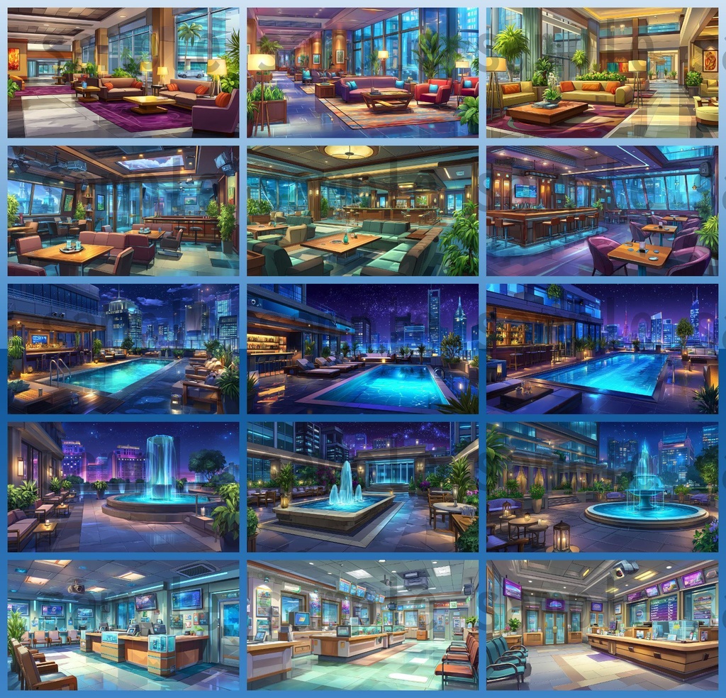 【126枚】カジノ 背景イラスト【著作権フリー素材】ポーカー・バカラ・スロット・ホテル等