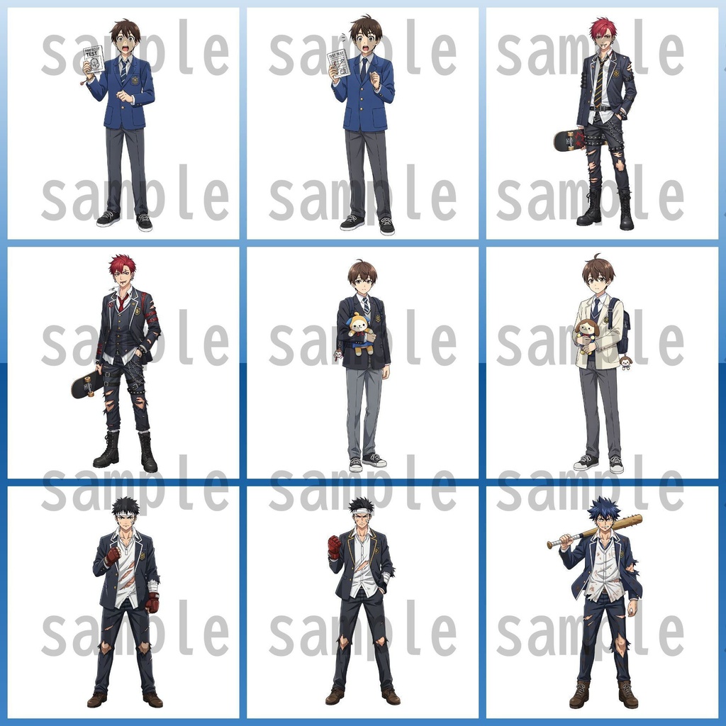 【81枚】学生 立ち絵イラスト【著作権フリー素材】男女:中学・高校生