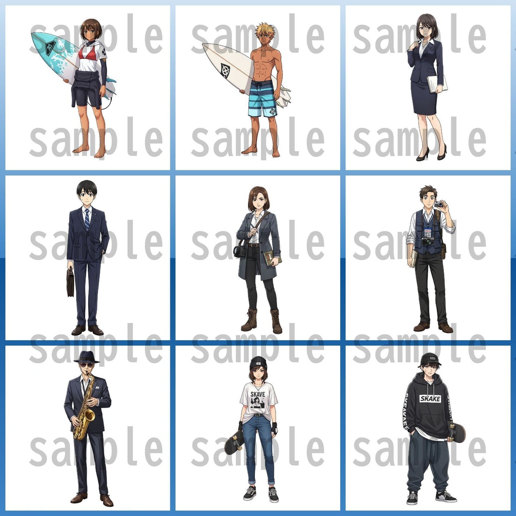 【151枚】現代人 職業立ち絵イラスト【著作権フリー素材】TRPG/男女全身画像