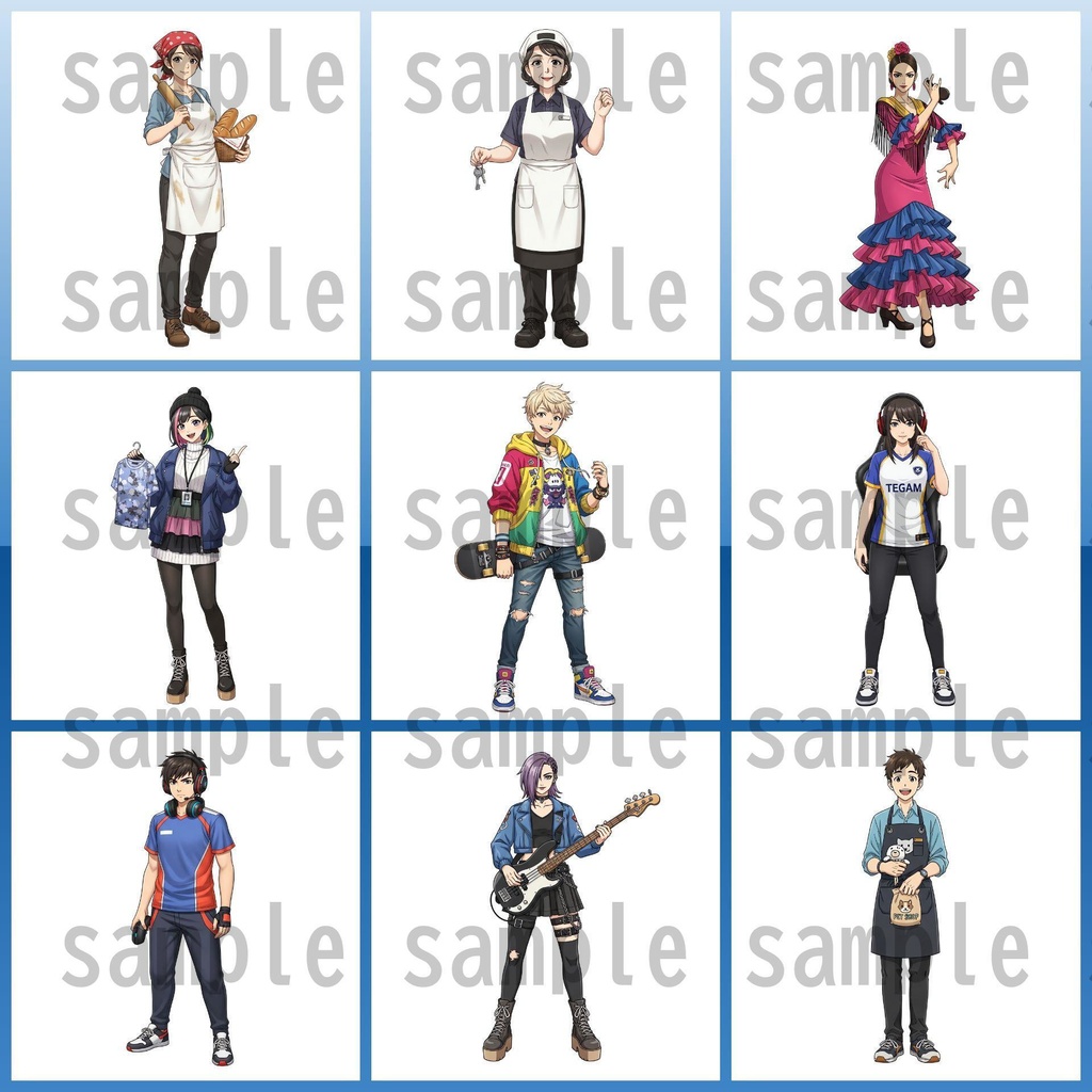 【151枚】現代人 職業立ち絵イラスト【著作権フリー素材】TRPG/男女全身画像