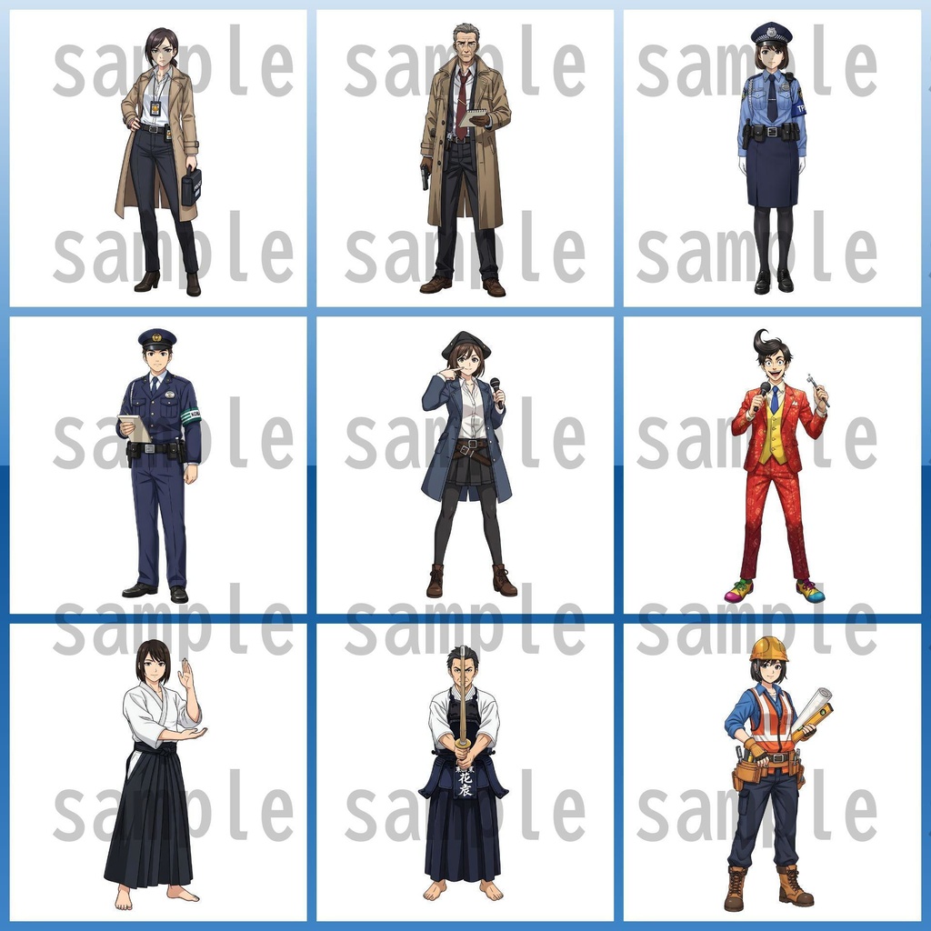 【151枚】現代人 職業立ち絵イラスト【著作権フリー素材】TRPG/男女全身画像