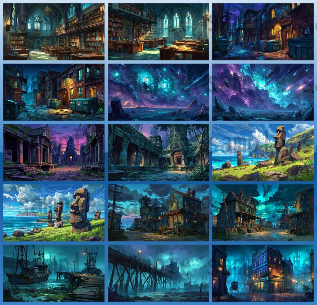 【107種 214枚】クトゥルフ神話TRPG等に使えそうな背景イラスト【著作権フリー素材】